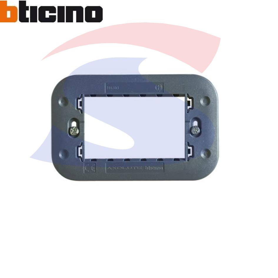 Supporto Bticino 3 moduli con viti serie "Axolute" - BTICINO H4703