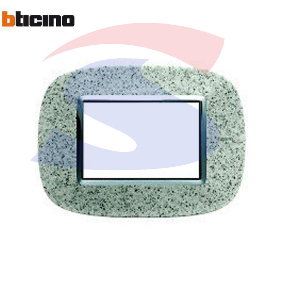 Placca 3 posti effetto granito serie Axolute - BTICINO HB4803CDK