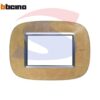 Placca in pelle 3 posti colore sabbia serie Axolute - BTICINO HB4803SLC