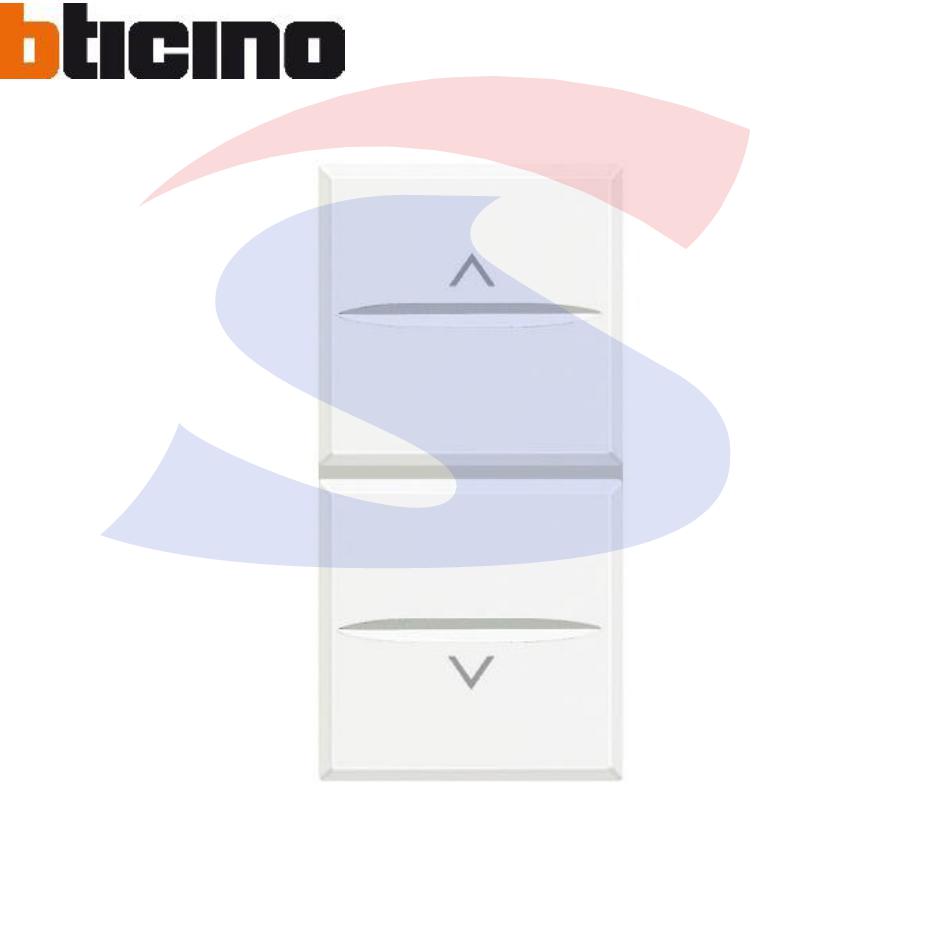Doppio pulsante interbloccato da 10A serie "Axolute", Bianco - BTICINO HD4037