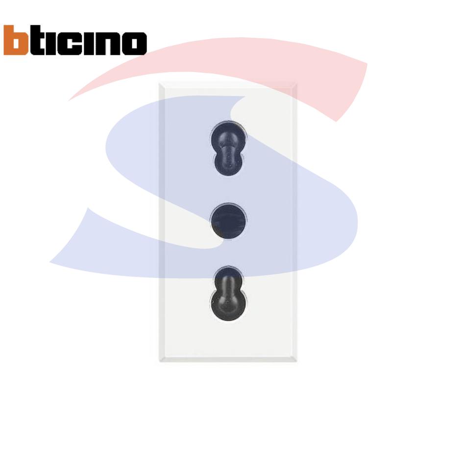 Presa bivalente serie "Axolute" 2P+T da 10/16 A, Bianco - BTICINO HD4180/ANNULLATO