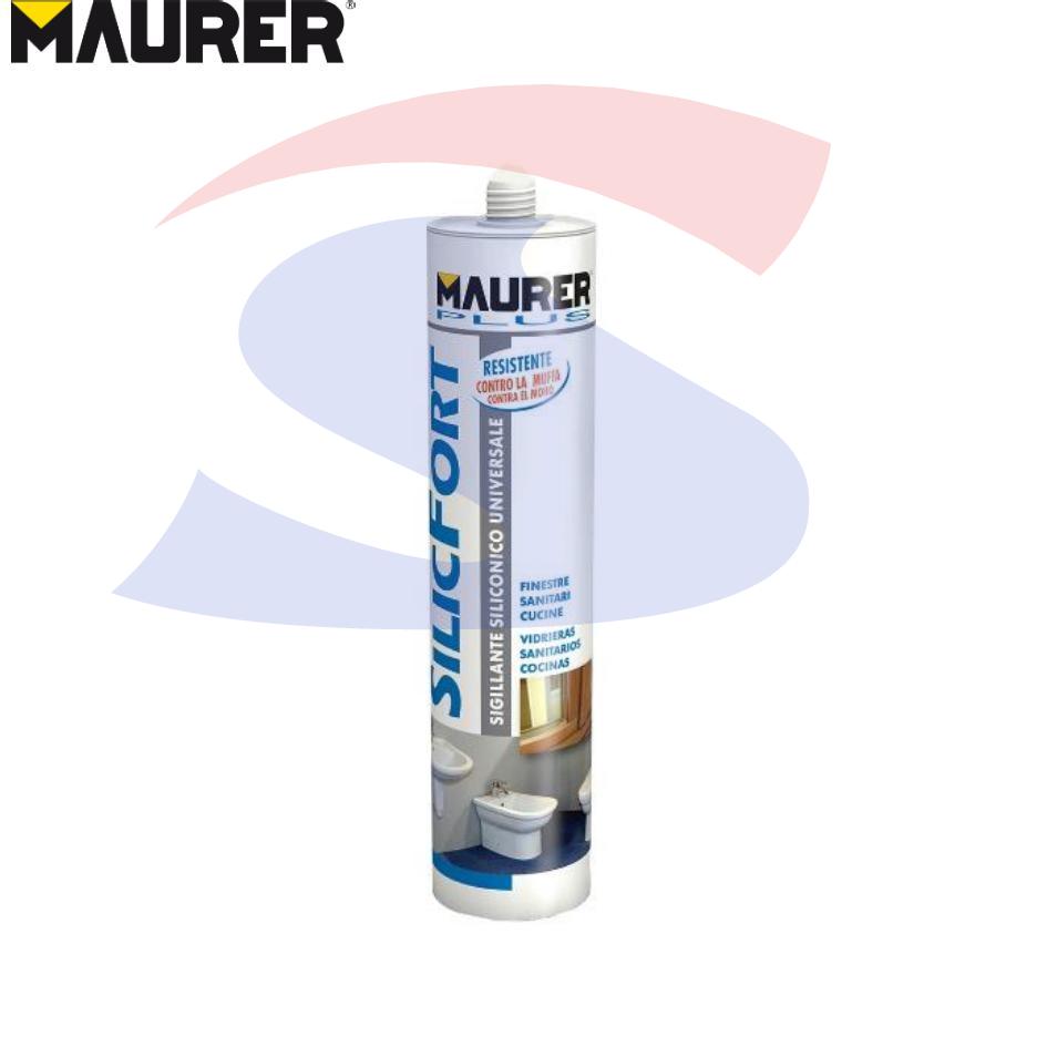Silicone Acetico universale Silicfort Maurer color Nero - MAU 81253