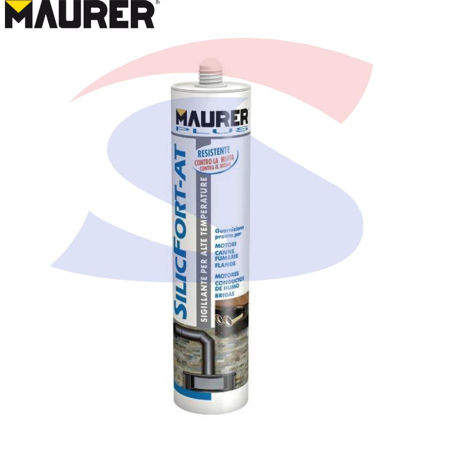 Silicone Acetico per Alte Temperature Silicfort Maurer Rosso - MAU 88311