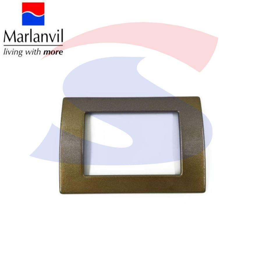 Placca rettangolare 3 posti di colore Bronzo - MARLANVIL 7833.V.BZ