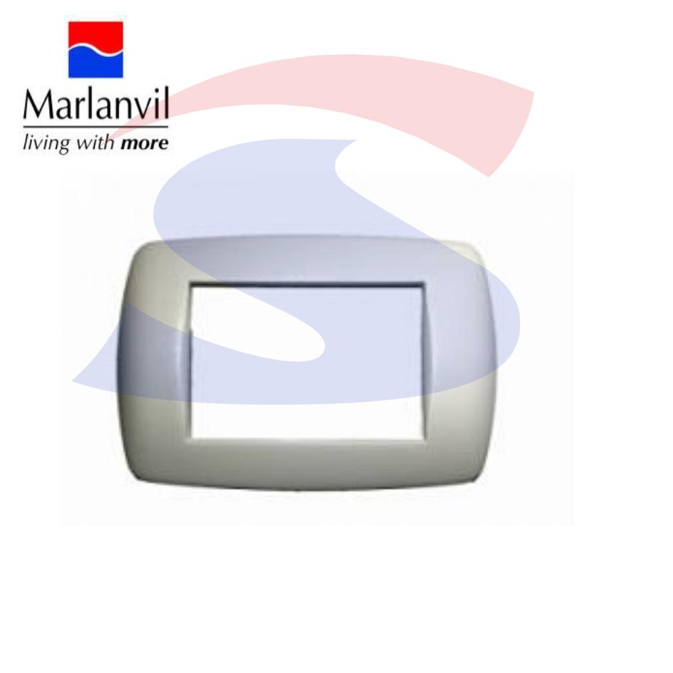 Placca rettangolare 3 posti di colore Grigio glitter - MARLANVIL 7843.T.GG