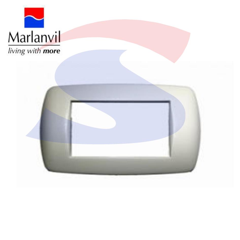 Placca rettangolare 4 posti di colore Grigio glitter - MARLANVIL 7844.T.GG