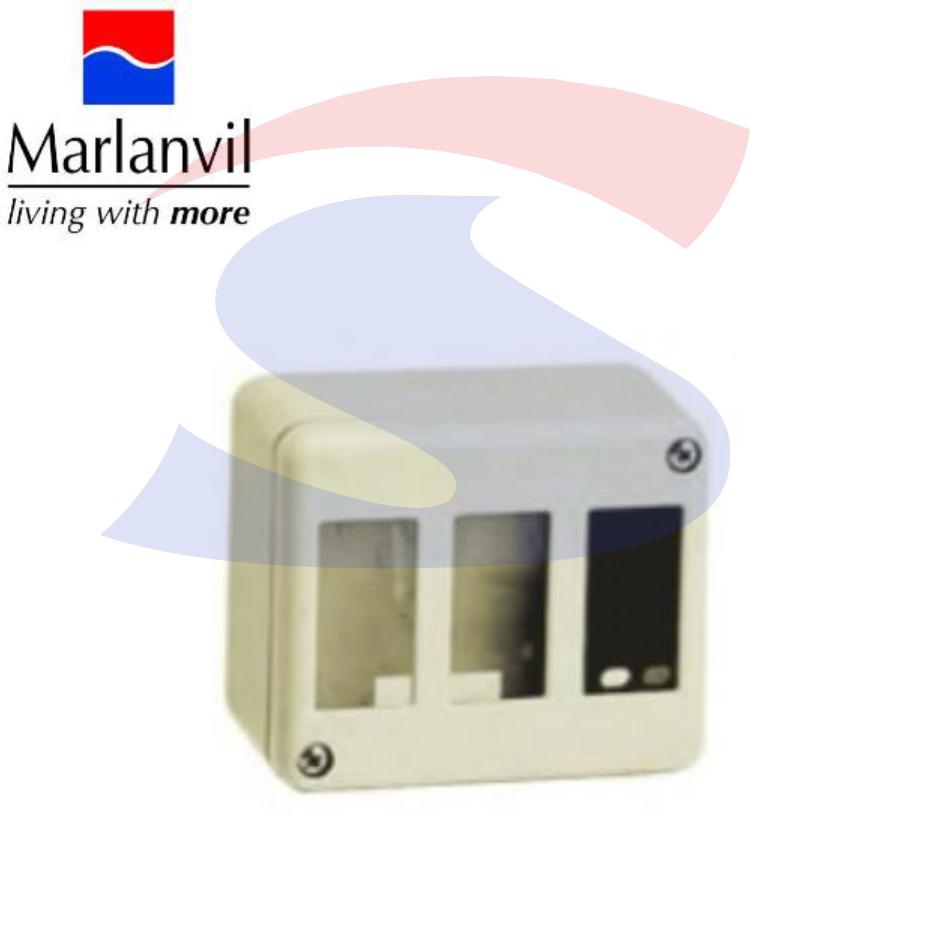 Cassetta portafrutti da esterno 75x45x65 mm 3 posti - MARLANVIL 1423