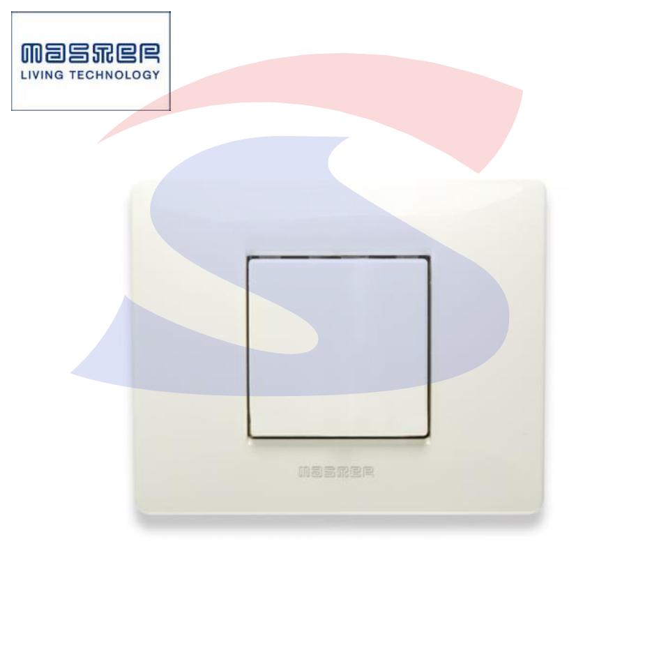Placca rettangolare 2 posti di colore Bianco Aspen serie Mix - MASTER 21MX102