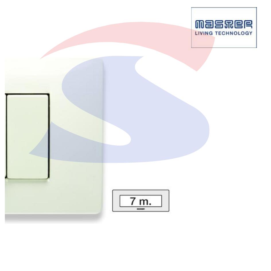 Placca rettangolare 7 posti di colore Bianco Aspen serie Mix - MASTER 21MX107