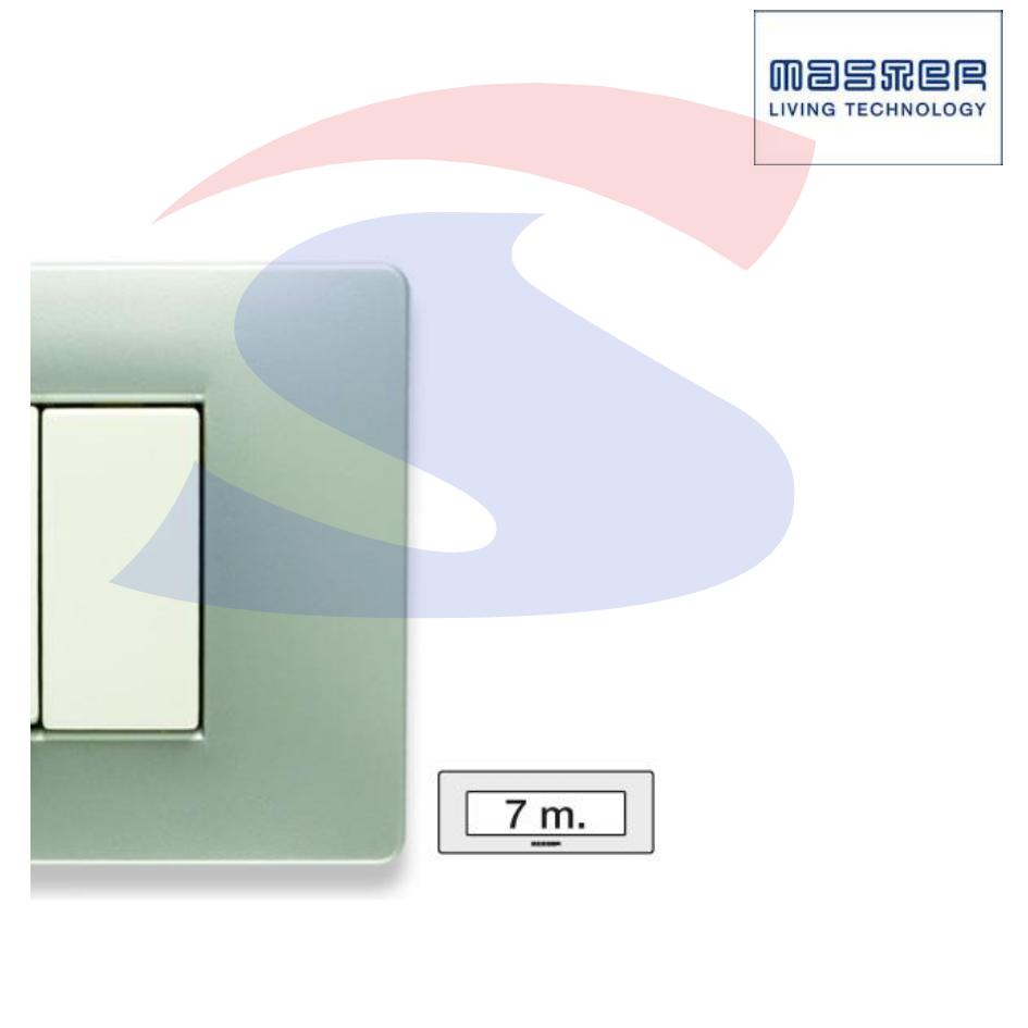 Placca rettangolare 7 posti colore Grey Moon serie Mix - MASTER 21MX257