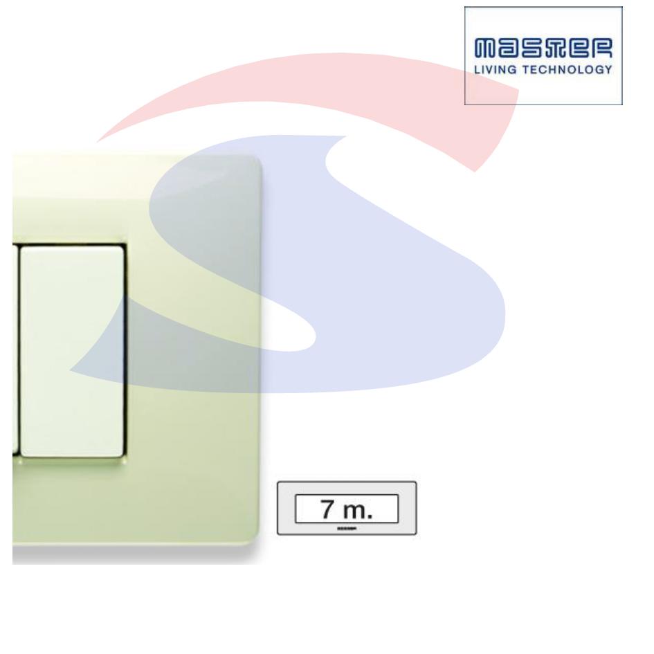 Placca rettangolare 7 posti colore Bianco Safari serie Mix - MASTER 21MX287