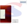 Placca rettangolare 4 posti colore Essenza Cherry serie Mix - MASTER 21MX414