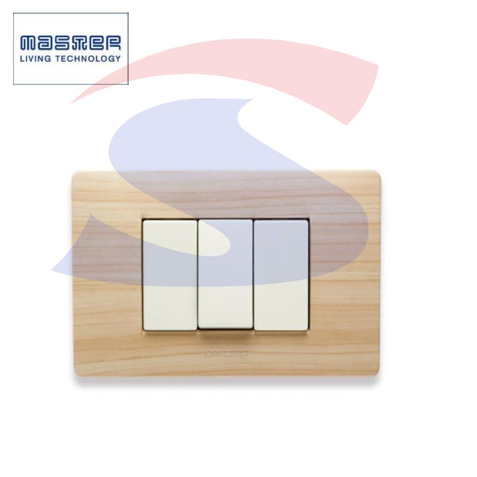 Placca rettangolare 3 posti colore Essenza Cricket serie Mix - MASTER 21MX443