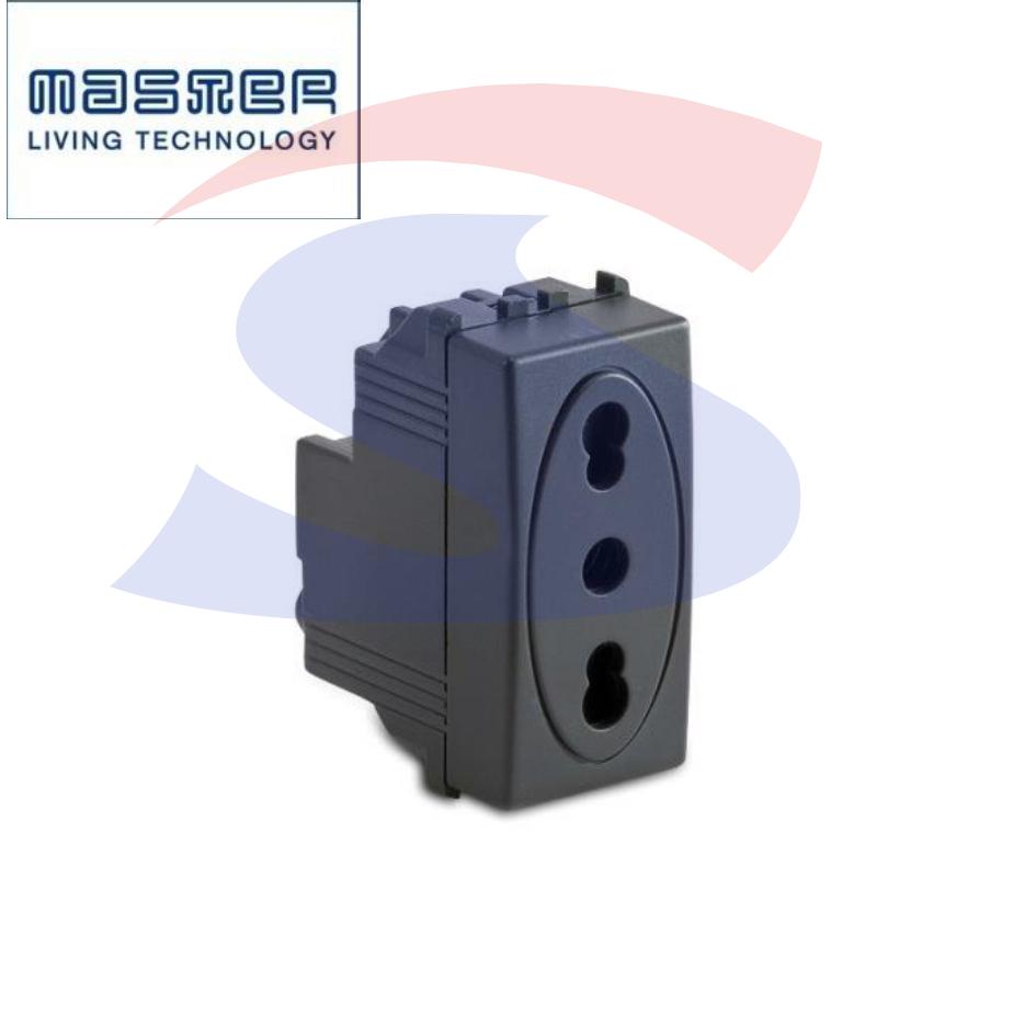 Presa bivalente serie "Modo" 2P+T da 10/16 A, Grigio - MASTER 31159