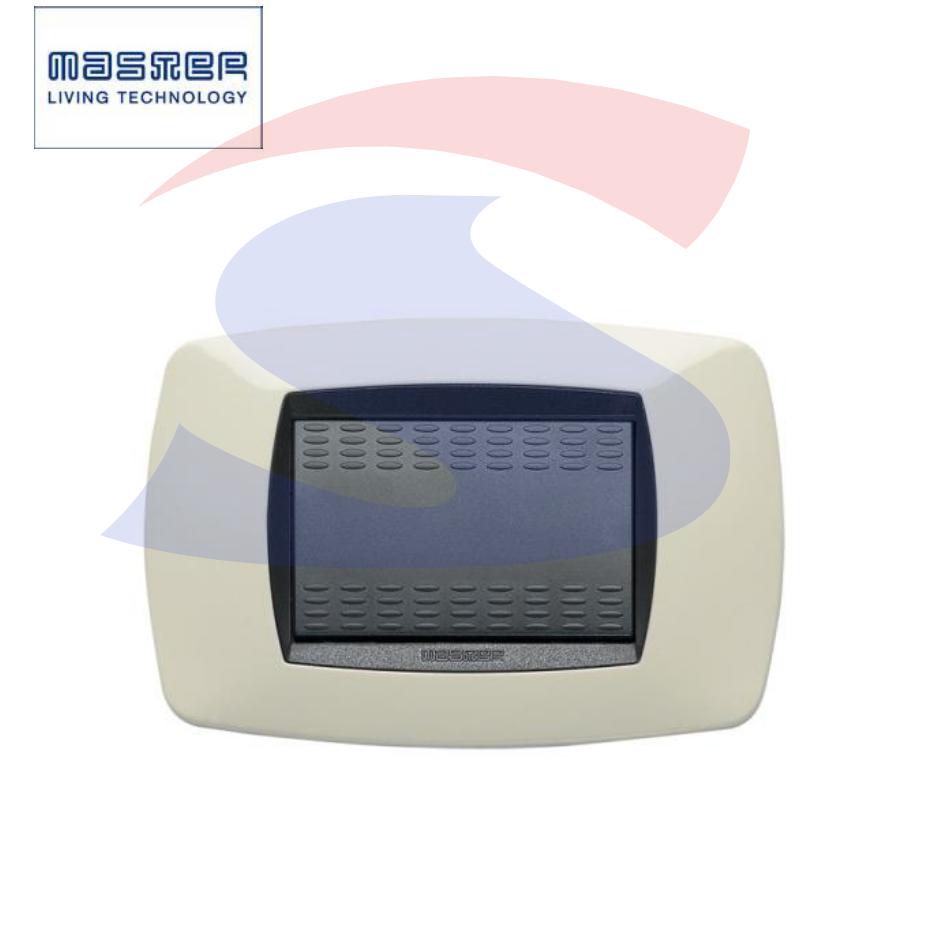 Placca rettangolare 3 posti color Avorio serie Modo - MASTER 39TC283