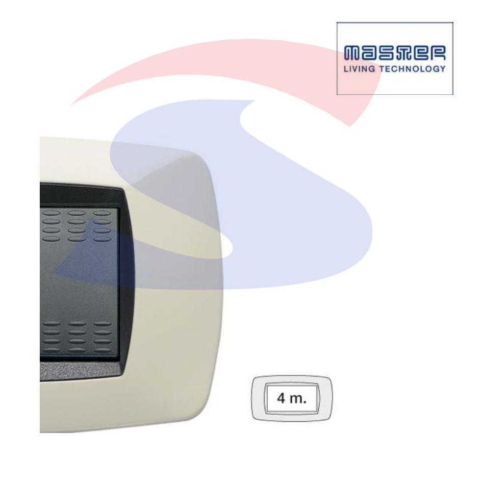 Placca rettangolare 4 posti color Avorio serie Modo - MASTER 39TC284