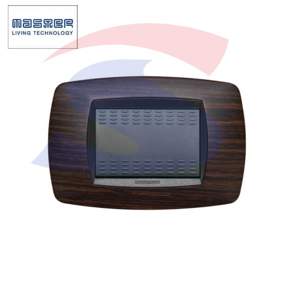Placca rettangolare 3 posti color Wengè serie Modo - MASTER 39TC463