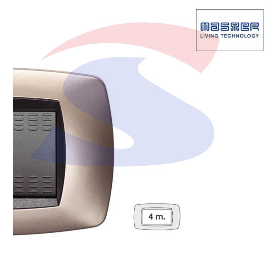 Placca rettangolare 4 posti color Rame opaco serie Modo - MASTER 39TC544