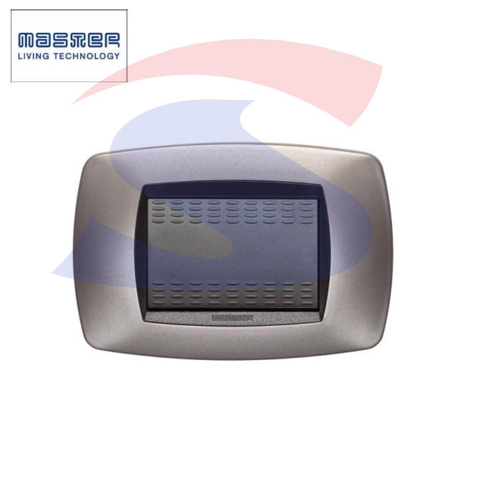 Placca rettangolare 3 posti color Bronzo opaco serie Modo - MASTER 39TC553