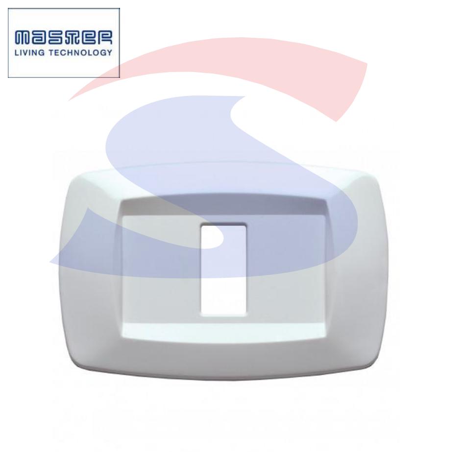 Placca rettangolare 1 posto di colore Bianco serie Modi' - MASTER MD101