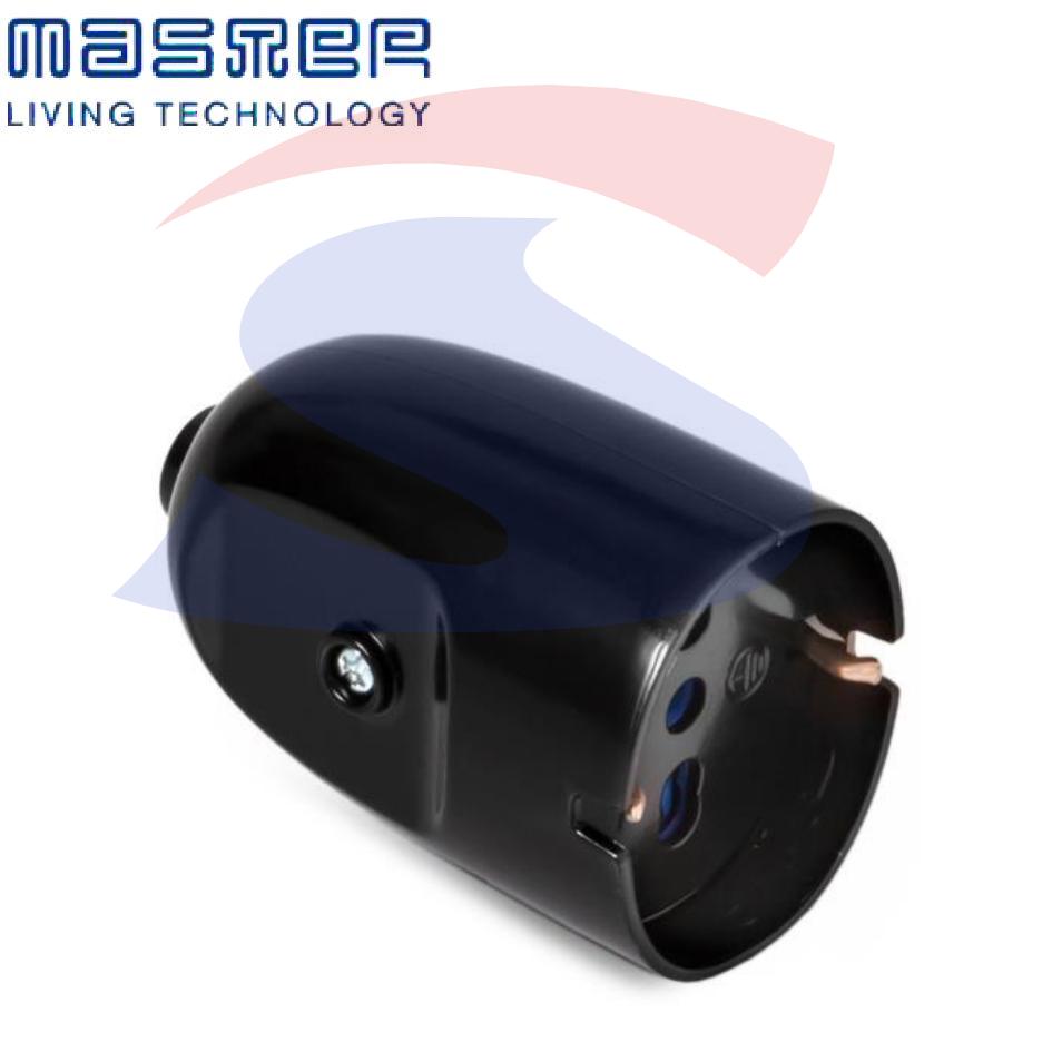 Presa P40 universale 2 poli + T da 16A, Nero - MASTER 05540