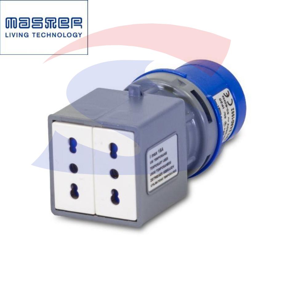 Adattatore industriale Spina CEE 2P+T e presa P40 2P+T 16 A - MASTER 24AD1003