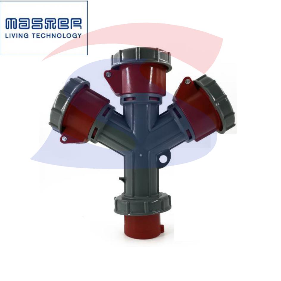 Moltiplicatore industriale Spina 3P+T e 3 prese 3P+T 16A - MASTER 24MP3313