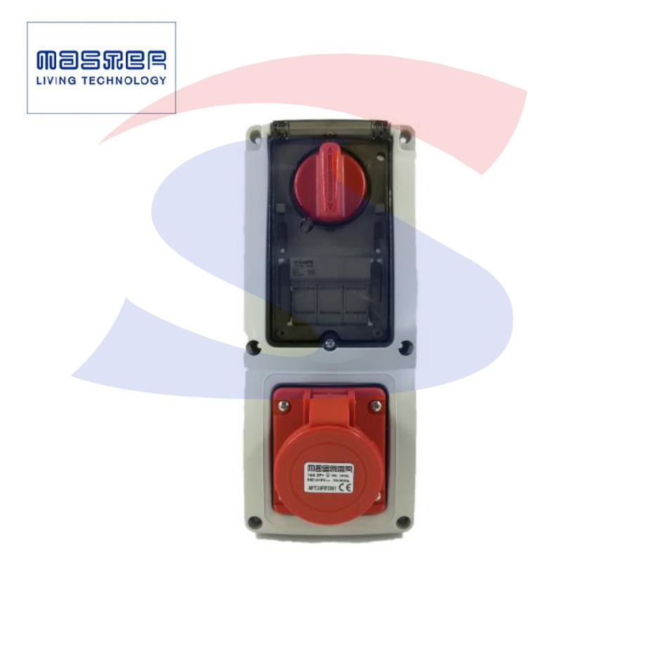Presa interbloccata verticale da incasso 3P+T 16A 380-415 V - MASTER 24PIF3001