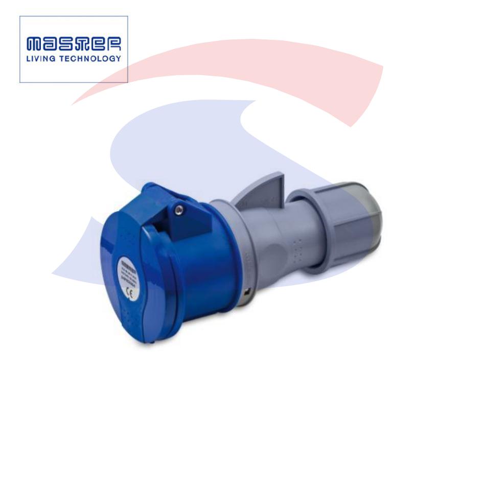 Presa mobile diritta 2P+T da 32A 200-250 V, Blu - MASTER 24PR2004