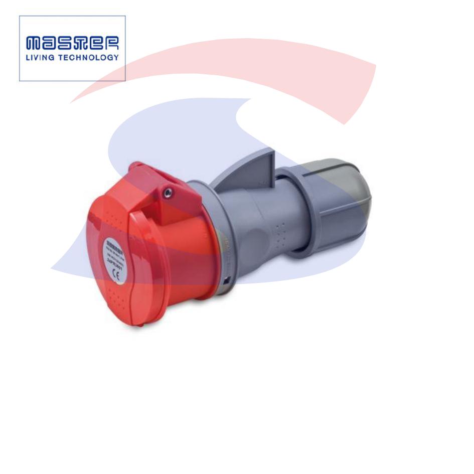 Presa mobile diritta 3P+N+T da 32 A 240-415 V, Rosso - MASTER 24PR3004