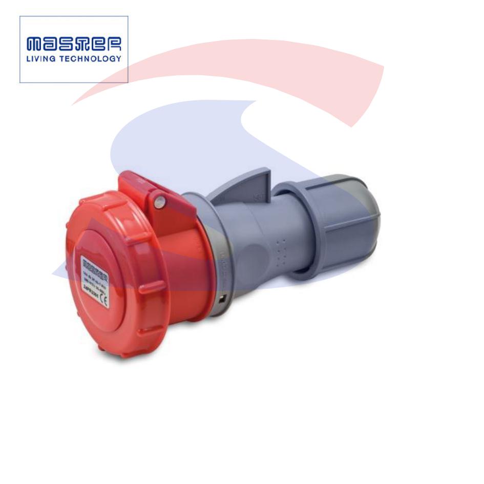 Presa mobile diritta 3P+ T da 32 A 380-415 V, Rosso - MASTER 24PR3303