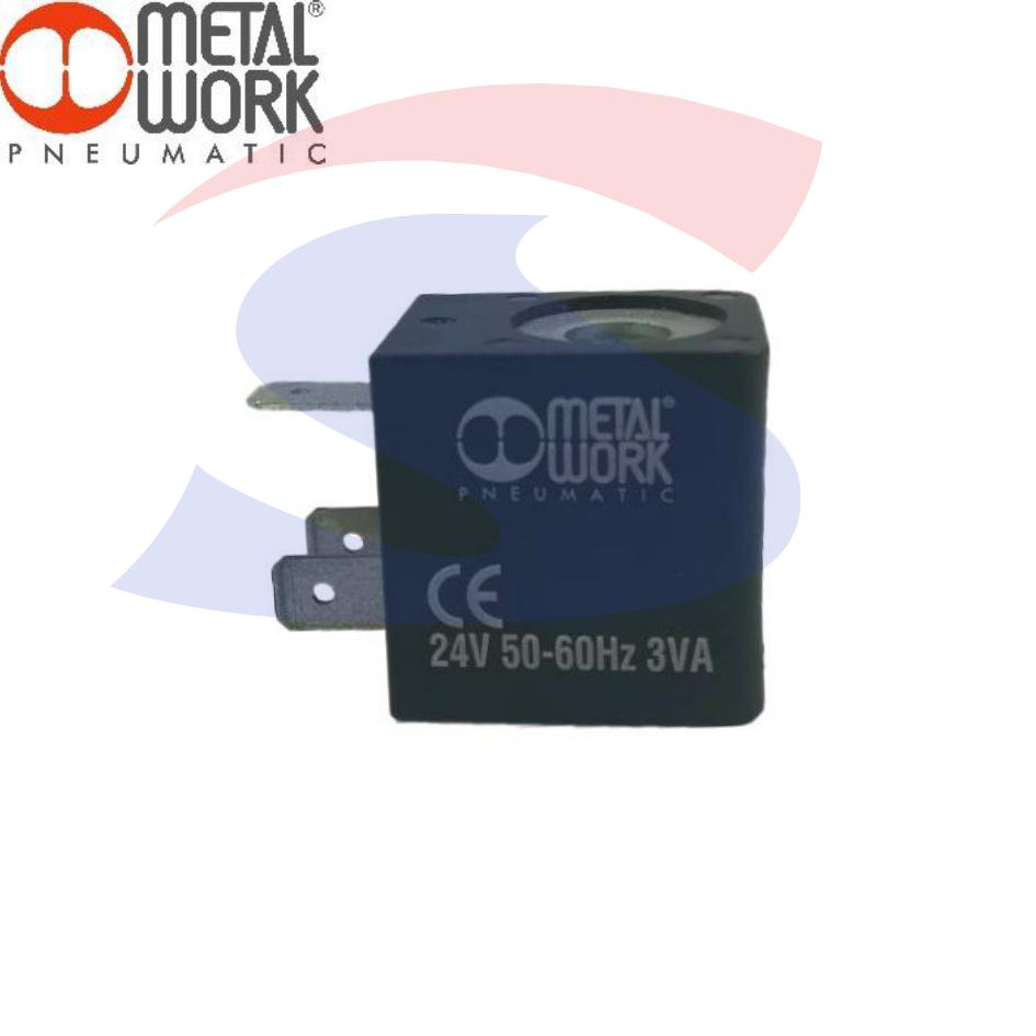 Bobina di ricambio per elettrovalvola 24 V AC 3 W - METAL WORK BOB24VAC3VA
