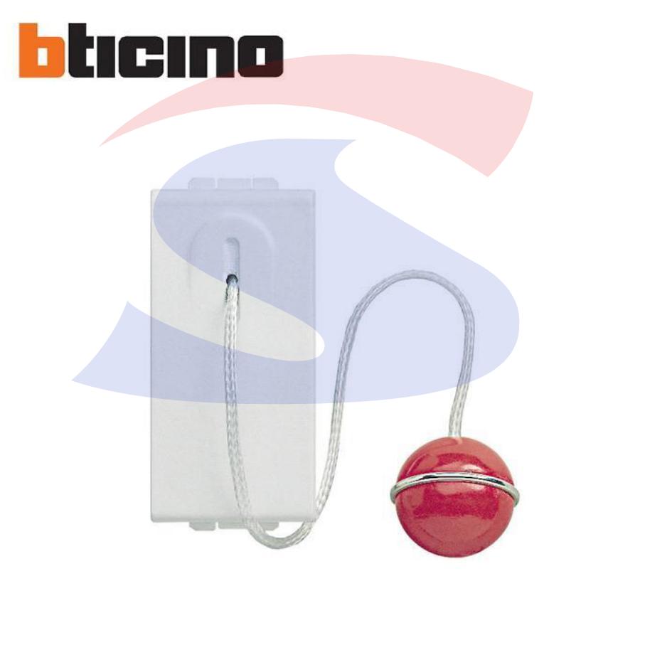 Pulsante a tirante "LIVING LIGHT" NO 1P 10A 230V, Bianco - BTICINO N4033