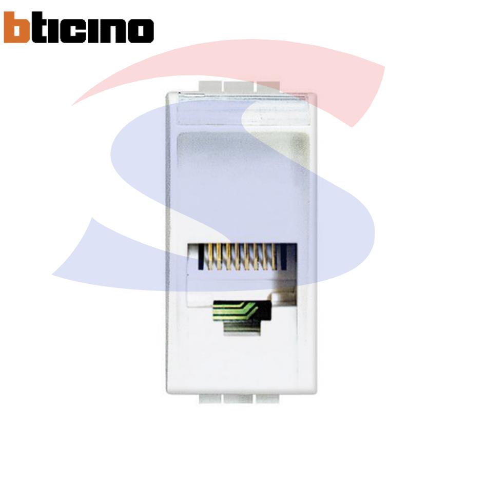 Presa telefonica Bticino RJ11 serie "LivingLight", Bianco - BTICINO N4258/11N