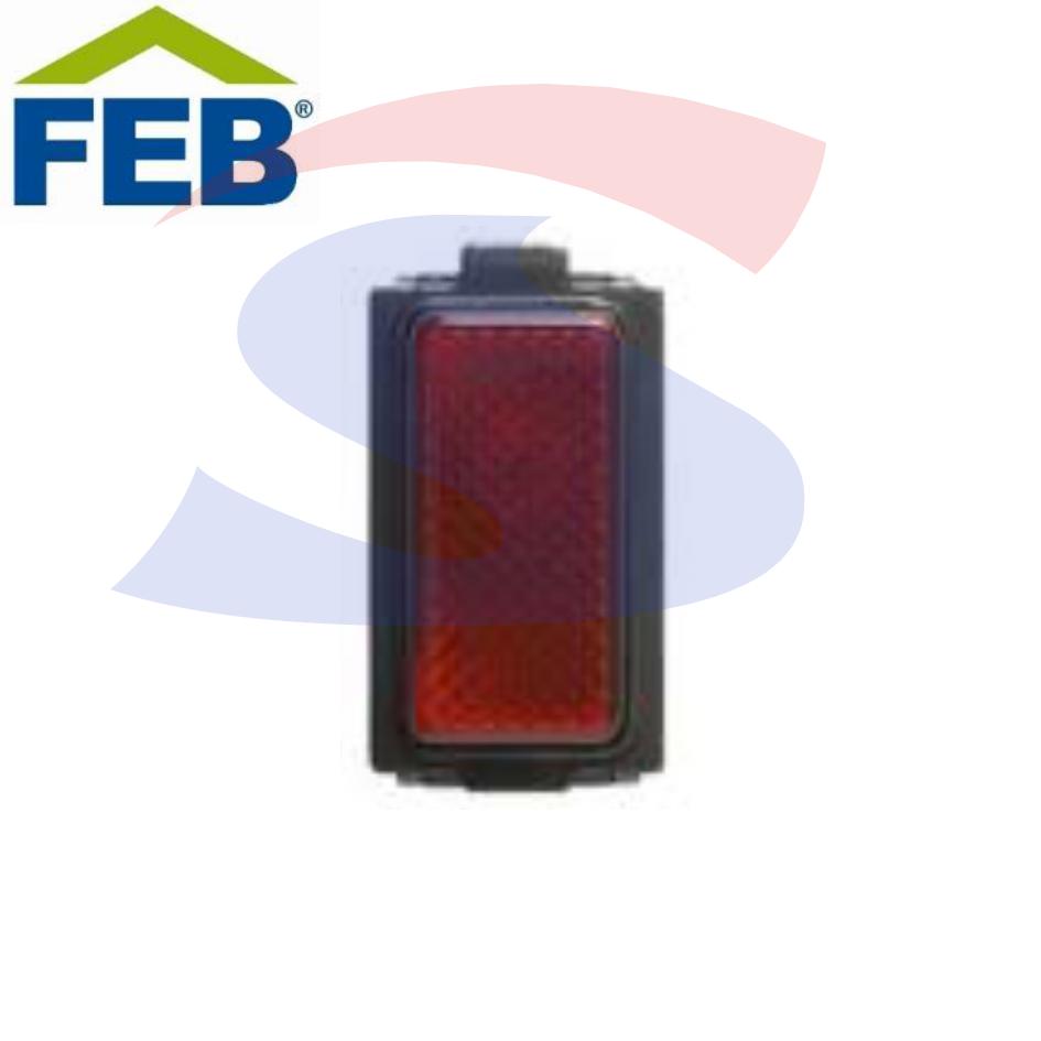 Portalampada con diffusore colore Rosso serie Laser - NUOVA FEB 2027R/N