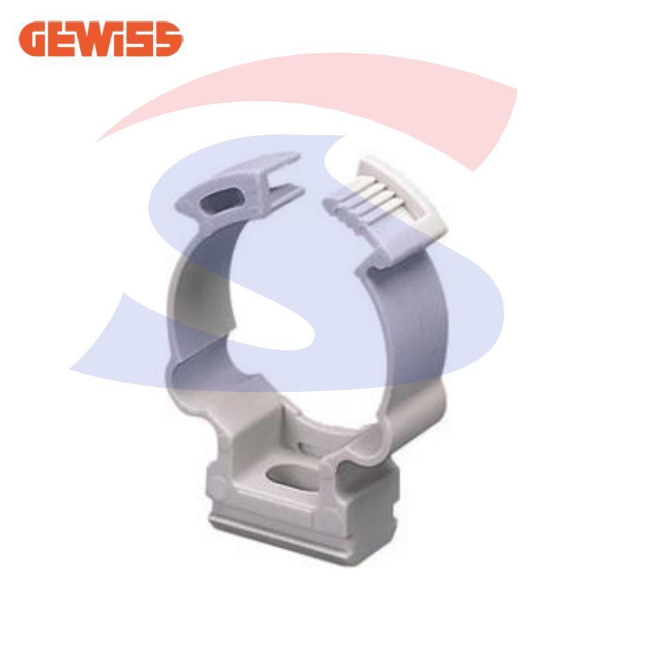 Supporto a collare in polimero per tubo Ø 20 mm Grigio - GEWISS GW50606