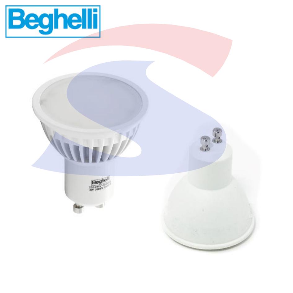 Lampadina LED GU10 6W Faretto 95° 4000K - BEGHELLI 56044