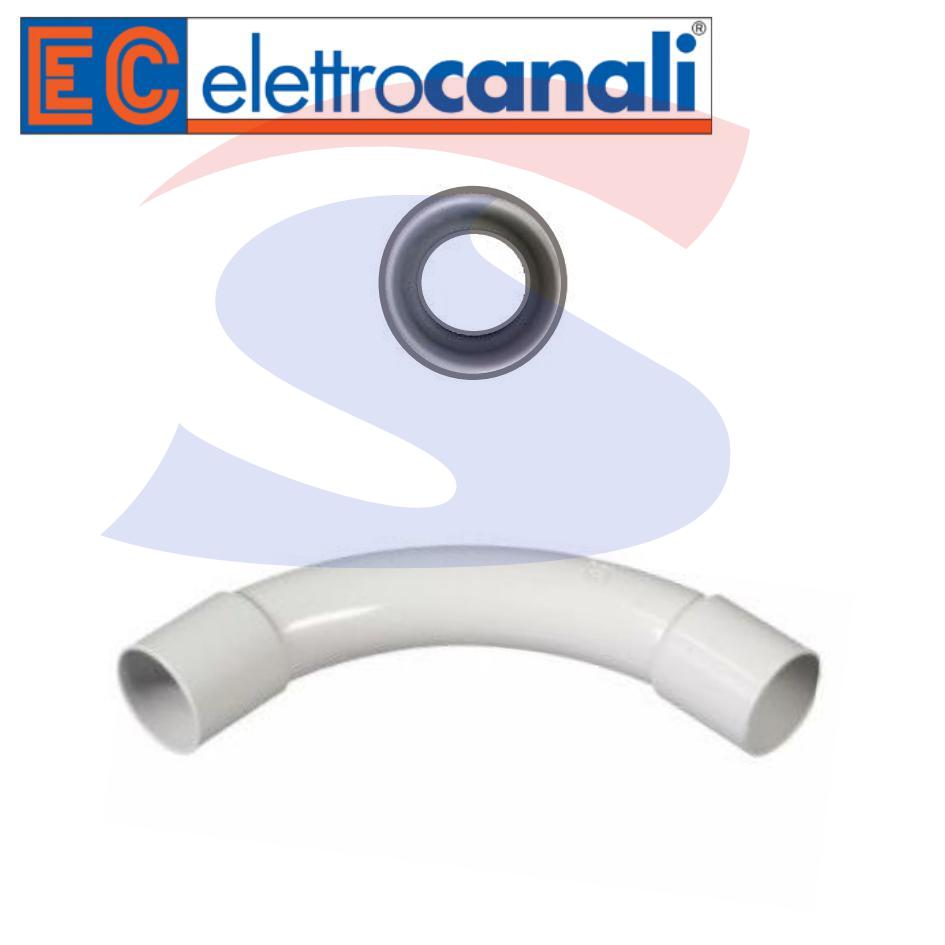 Curva a raggio stretto RK IP40 Ø 40 mm Grigio RAL7035 - ELETTROCANALI ECCRS40