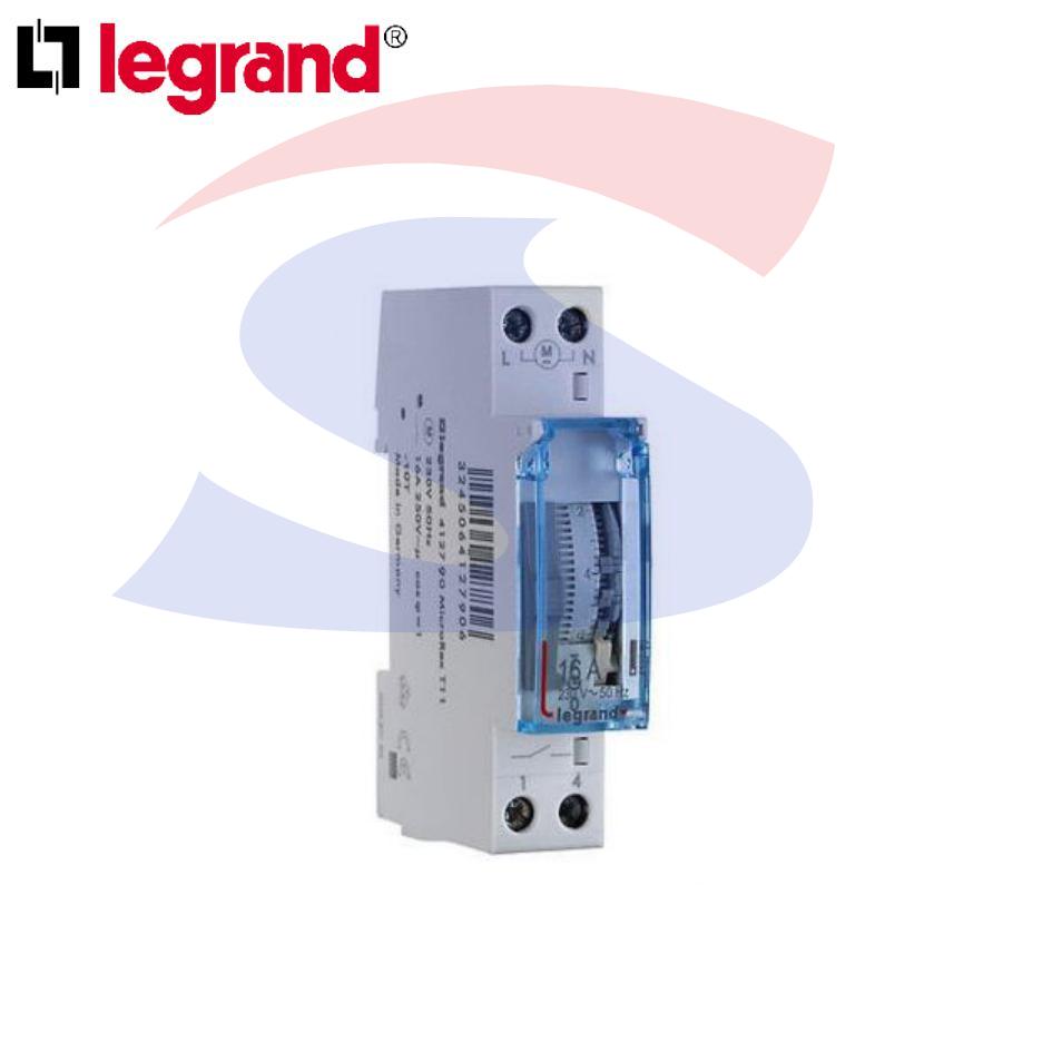 Interruttore orario analogico 1NO da 16A e 230V - LEGRAND 412790