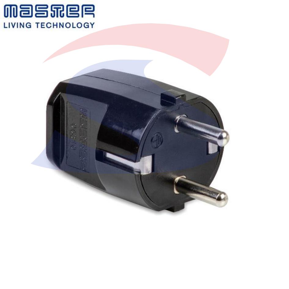 Spina Schuko 2 poli + T S30 da 16 A, Nera - MASTER 05310