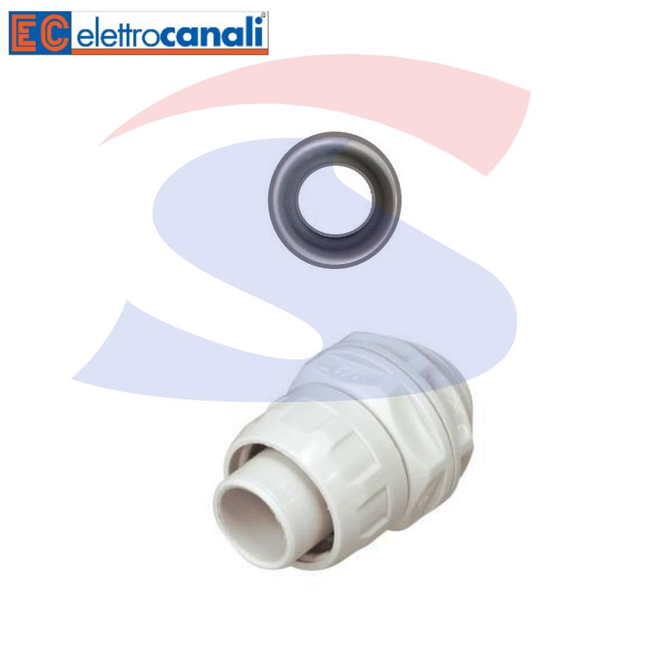 Raccordo Guaina-Scatola IP65 Ø 32mm Grigio RAL 7035 - ELETTROCANALI ECGX32