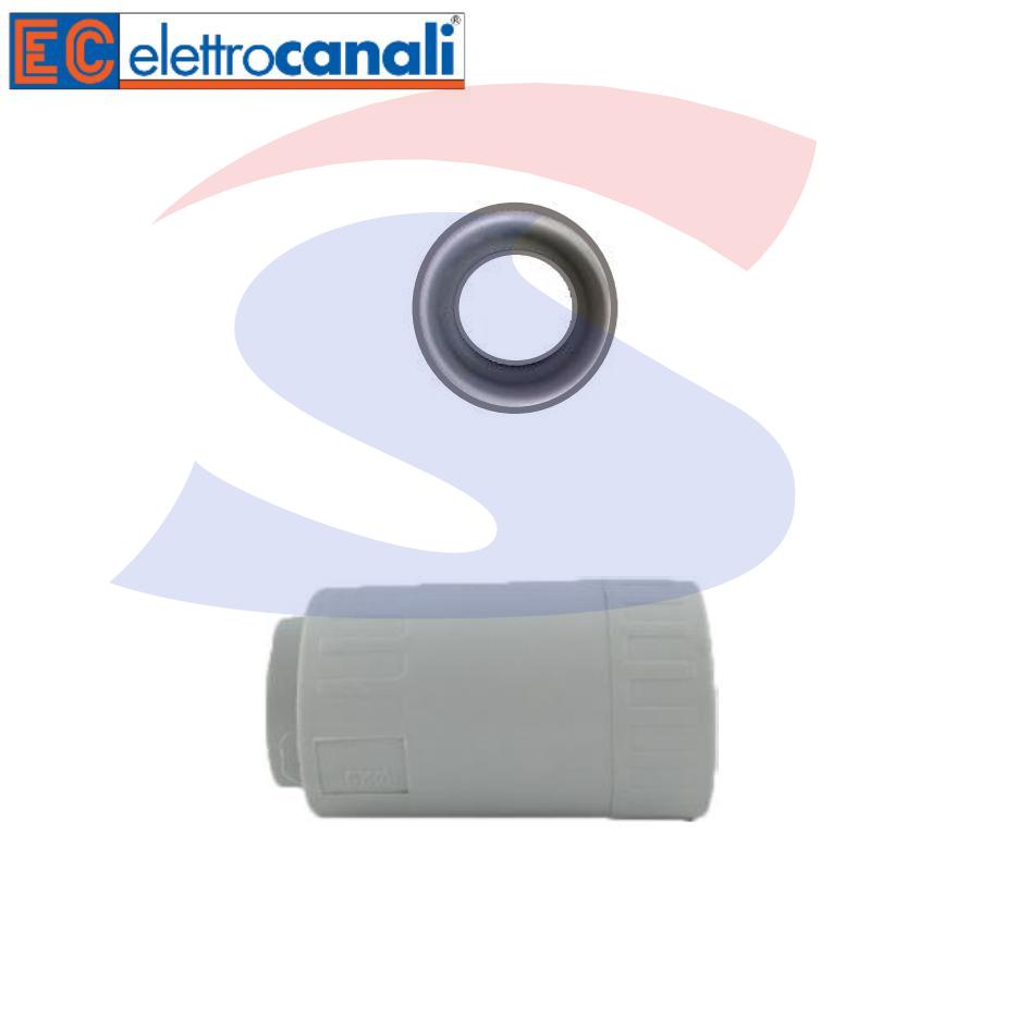 Raccordo Tubo-Guaina pari misura IP65 Ø 25mm Grigio RAL7035 - ELETTROCANALI ECRS25