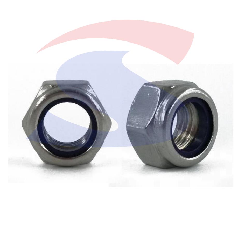 Dado Esagonale Autobloccante Alto Inox Passo Grosso M4 - VITI AUTINMAM04