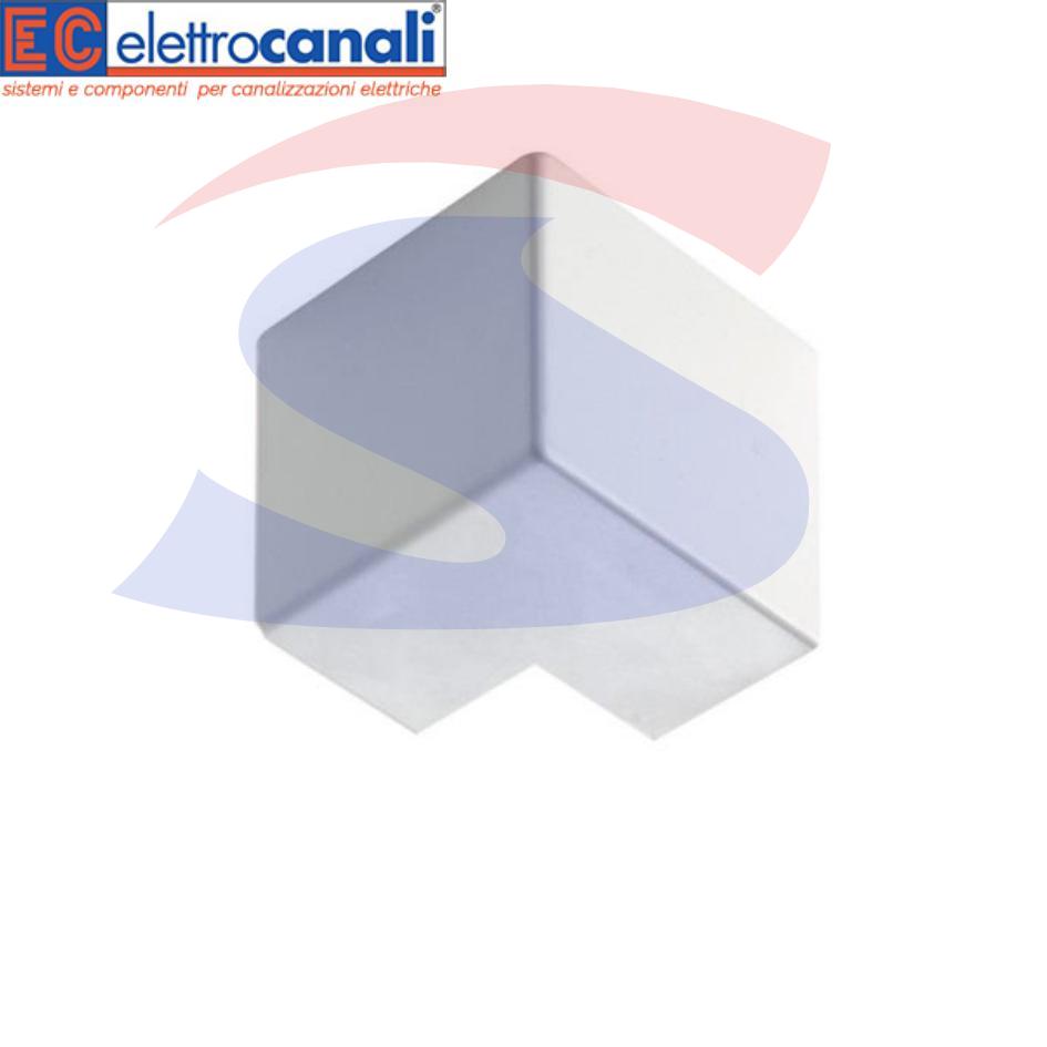 Angolo esterno 25x17 mm Bianco RAL 9001 in PVC - ELETTROCANALI ECAE2517B