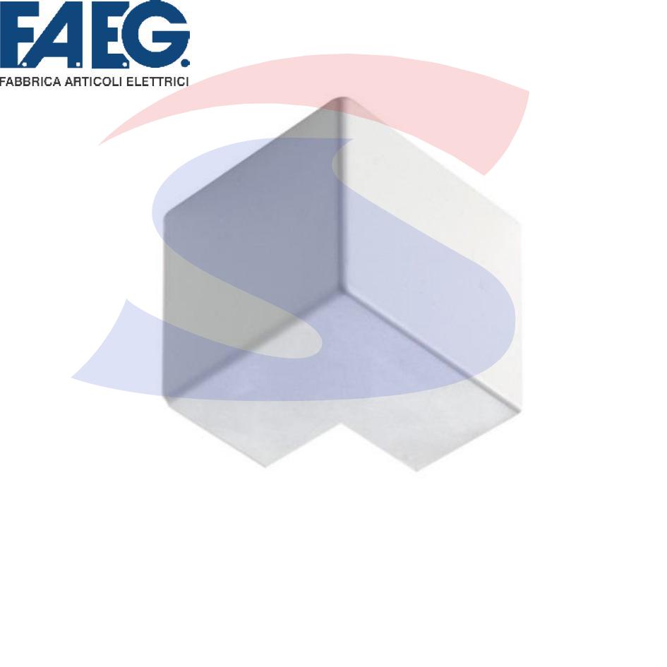 Angolo esterno 22x10 mm Bianco RAL 9001 in PVC - FAEG 18351