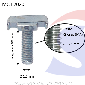 VITE T. MARTELLO M12X80 PASSO GROSSO - VITI 2020