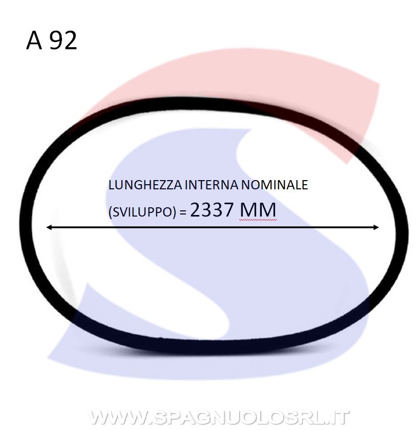 Cinghia Trapezoidale Liscia 13x8x2337 - OPTIBELT A92