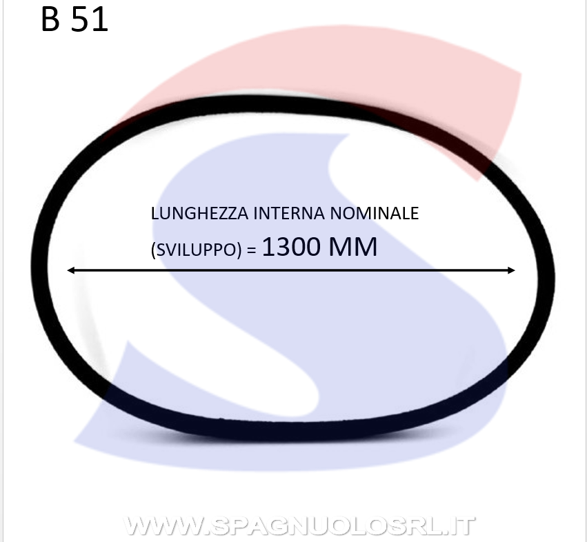 Cinghia Trapezoidale Classica Sezione B 17X11X1300 - OPTIBELT B51