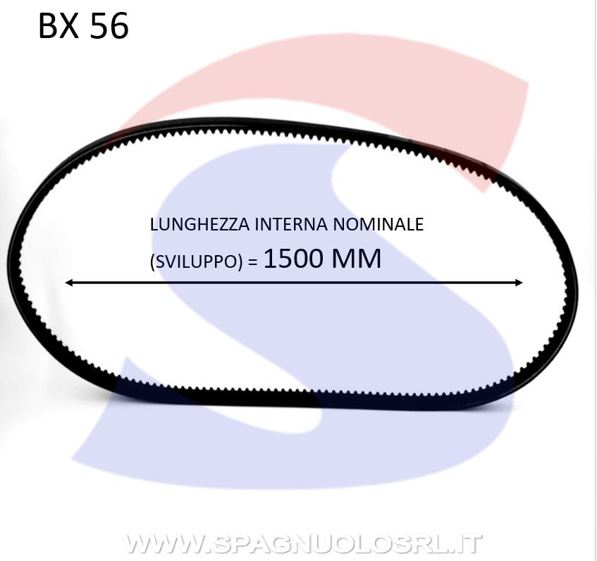 Cinghia Trapezoidale Classica Sezione BX 17X11X1500 - PIBELT BX56