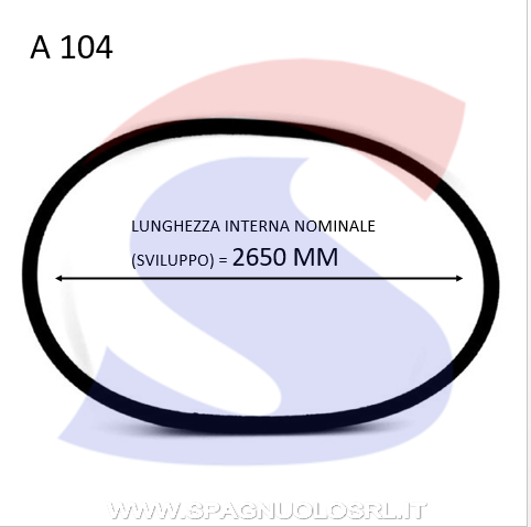 Cinghia Trapezoidale Classica Sezione A 13X8X2360 - PIBELT A104